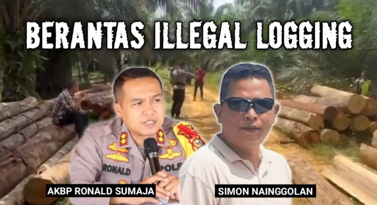 Kapolres Kampar AKBP Ronald Sumaja dan Pimpinan Umum Mitrapolri.com Simon Nainggolan (Foto : Dok/Mitrapolri.com)