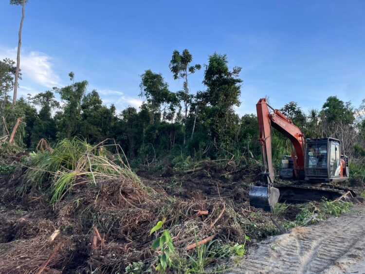 Investigasi Koalisi Selamatkan Lahan dan Hutan Aceh (KSLHA) ditemukan alat berat yang sedang membuka lahan di kawasan lindung gambut. Sejumlah kayu yang sudah ditebang ditumpuk menunggu diangkut ke luar hutan. Aktivitas perambahan hutan tersebut sudah berlangsung jangka waktu lama.