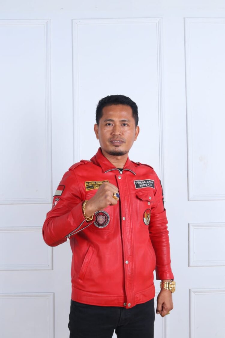 Ketua Dewan Pimpinan Daerah Pemuda Batak Bersatu Sumatera Utara (Sumut) Dr. Ronal Gomar Purba,S.Si,M.Si
