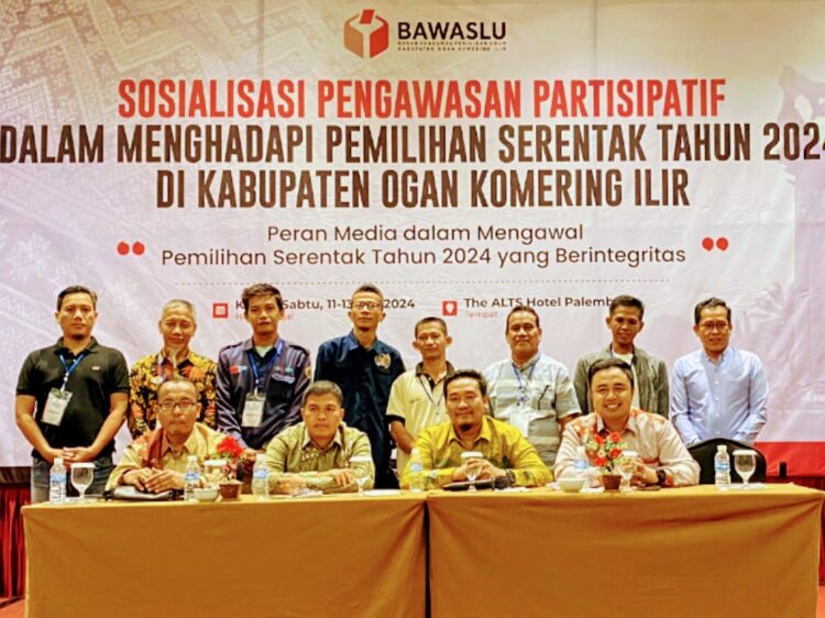 Sosialisasi Bawaslu OKI bertempat di Ballroom A L T S Hotel Palembang. Kamis, 11 Juli 2024.