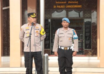 Wakapolres Lhokseumawe, Kompol Dedy Darwinsyah, SE, MM, secara tegas menekankan kepada seluruh personilnya untuk tidak terlibat dalam praktik judi online. Pernyataan ini disampaikannya saat memimpin apel di halaman Polres Lhokseumawe pagi ini, senin (22/7/2024) pagi.