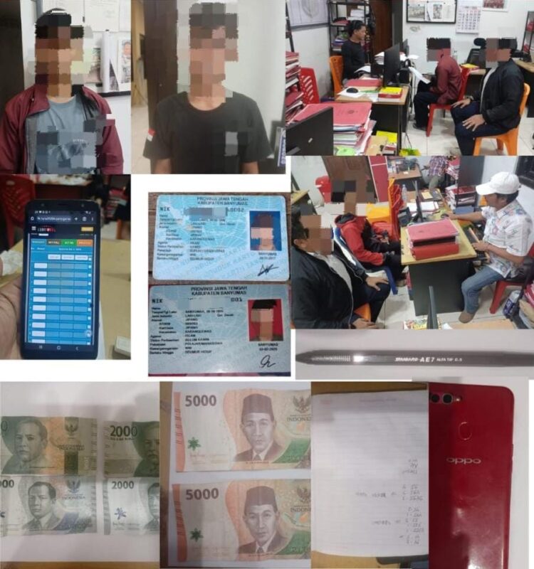 ISH (29) dan AYS (28) yang keduanya merupakan warga Kecamatan Karanglewas ini diamankan oleh tim dari Sat Reskrim Polresta Banyumas di depan warung kelontong masuk wilayah Desa Jipang Kecamatan Karanglewas sesaat setelah melakukan penjualan nomer togel, Kamis (25/7/2024).