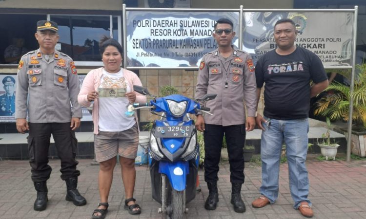 Pada hari Jumat, 9 Agustus 2024, pukul 07.25 Wita, bersama personel Polsek Pelabuhan melakukan pencarian dan berhasil menemukan kendaraan yang hilang di area pelabuhan Baru Manado, tepatnya di tempat parkir kendaraan bermotor depan kantin TKBM Pelabuhan Manado. Kendaraan tersebut kemudian diamankan ke Mako Polsek Pelabuhan Manado.