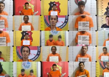 DITANGKAP: Sejumlah pelaku berhasil ditangkap dalam sepekan, 5-12 Agustus 2024. (Foto Dok/ Polda Sumut)