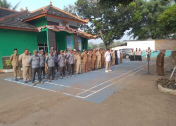 Peserta Upacara Para Aparatur Desa terdiri dari Staff Desa, Para Kepala Dusun,RT/RW dan Juga Karang Taruna Desa. RH/Mitrapolri.com/12/08/2024