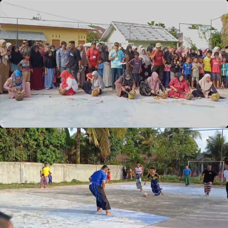 Pemerintah Gampong Meucat, Kecamatan Syamtalira Aron, Kabupaten Aceh Utara, menggelar berbagai perlombaan yang melibatkan seluruh warganya.