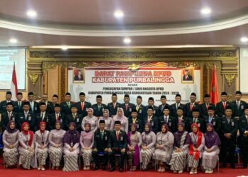 Pelantikan Anggota DPRD yang telah ditetapkan, digelar Rapat Paripurna Peresmian Pengangkatan dan Pengucapan Sumpah Janji Anggota DPRD Terpilih Masa Bhakti 2024-2029 di Ruang Rapat Paripurna DPRD. Ke-50 Anggota DPRD dilantik dan diambil sumpahnya oleh Ketua Pengadilan Negeri Purbalingga Eko Julianto.