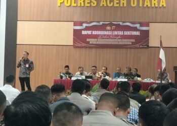 Ketua Panitia Pengawas Pemilihan (Panwaslih) Kabupaten Aceh Utara, Sudirman, SH, bersama anggota Panwaslih, menghadiri undangan Polres Aceh Utara, Kamis (29/08/2024).