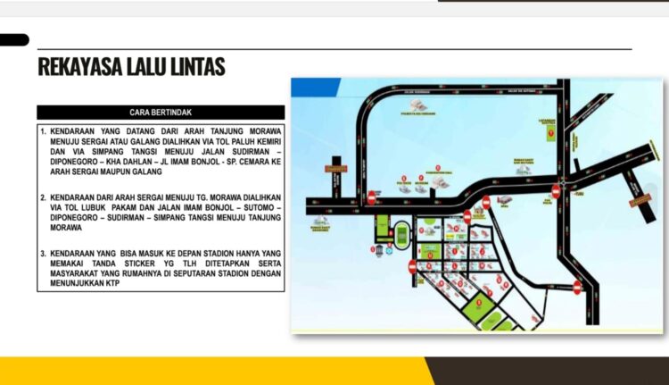 Rute arus lalu lintas terbatas saat Opening Ceremony PON 2024 (Foto Dok/Polda Sumut)