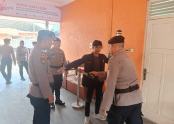 PENGAMANAN: Polda Sumut perketat pengamanan menjelang penetapan pasangan calon kepala daerah pada pilkada 2024, Jumat (13/9/2024). (Foto Dok/ Polda Sumut)