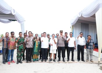 Peletakan Batu Pertama di laksanakan di Nagori Muara Mulia Kecamatan Tanah Jawa Kabupaten Simalungun Senin 16 September 2024.