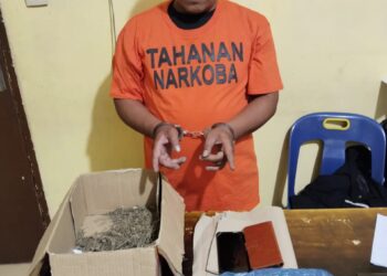 Identitas Terduga Penjual Narkotika Jenis Ganja yang sudah diamankan Sat Narkoba Polres Samosir yakni BS, Jenis Kelamin Laki-laki, umur 37 Tahuan, Pekerjaan Wiraswasta, Alamat Desa Pardomuan I Kecamatan Pangururan Kab. Samosir.