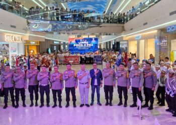 Di Atrium Manado Town Square berlangsungnya kegiatan Lomba Pocil (Polisi Cilik) dan PKS (Patroli Keamanan Sekolah). Acara ini diselenggarakan oleh Dit Lantas Polda Sulut sebagai bagian dari perayaan Hari Lalu Lintas Bhayangkara Ke-69 Tahun 2024, Rabu (18/9/2024).