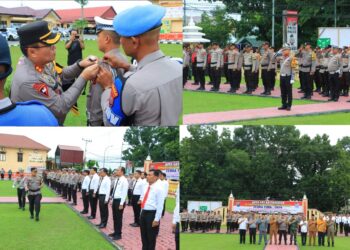 Apel Gelar Pasukan Operasi Zebra Toba 2024 digelar oleh Polres Labuhanbatu pada Senin, (14/10/2024), di Lapangan Apel Mapolres Labuhanbatu, Jl. MH. Thamrin Rantauprapat. Apel yang dipimpin oleh Kapolres Labuhanbatu, AKBP Dr. Bernhard L. Malau, SIK, MH, ini menandai dimulainya operasi kepolisian yang bertujuan menekan angka pelanggaran dan kecelakaan lalu lintas di wilayah Labuhanbatu.