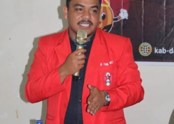 Sekretaris Dewan Pimpinan Cabang (DPC) Gerakan Mahasiswa Nasional Indonesia (GMNI) Kabupaten Dairi, Andi