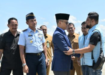 Sugiono yang merupakan putra kelahiran Aceh, menyempatkan diri untuk transit di Bandara Sultan Iskandar Muda (SIM), Blang Bintang, Aceh Besar, pada Selasa, 22 Oktober 2024.