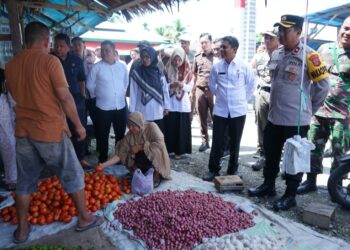 Penjabat (Pj) Bupati Nagan Raya diwakili Sekretaris Daerah (Sekda) Ardimartha melakukan inspeksi mendadak (sidak) ke sejumlah pasar tradisional di Kabupaten Nagan Raya.