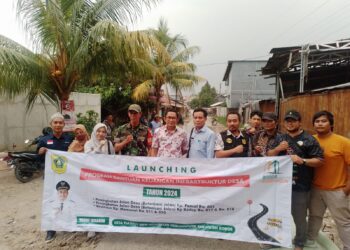 Launching Program Bantuan Keuangan Infrastruktur Desa Tahun 2024,Peningkatan Jalan Desa ( Betonisasi Jalan ) Kp.Poncol Rw 002. Peningkatan Jalan Desa ( Betonisasi Jalan ) Kp.Kedep Rw 017 & Rw 018.Drainase Kp.Momonot Rw.011 & 010 Desa Tlajung Udik Kecamatan Gunung Putri Kabupaten Bogor. (Foto. Dok/RH/Mitrapolri.07/11/2024)