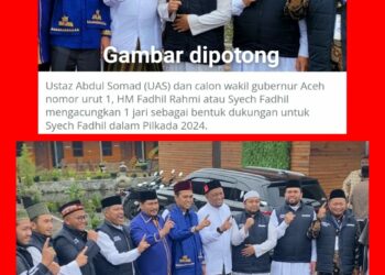 Framing media yang seolah-olah UAS mendukung pasangan calon gubernur dan wakil gubernur nomor urut 1. Beberapa media menampilkan foto UAS dan Syech Fadhil dengan narasi “UAS mendukung Syech Fadhil dalam Pilkada 2024,” padahal foto itu telah melalui proses pengeditan. Dalam foto aslinya, terlihat Ustaz Edi Sariman Usman berada di samping UAS, tetapi bagian tersebut dipotong dalam versi yang beredar.
