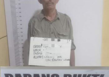 Seorang tersangka berinisial BS (47), warga Kelurahan Aek Paing, Kecamatan Rantau Utara, Kabupaten Labuhanbatu, berhasil diamankan. Tersangka diduga terlibat dalam aktivitas perjudian online melalui aplikasi slot HP777.