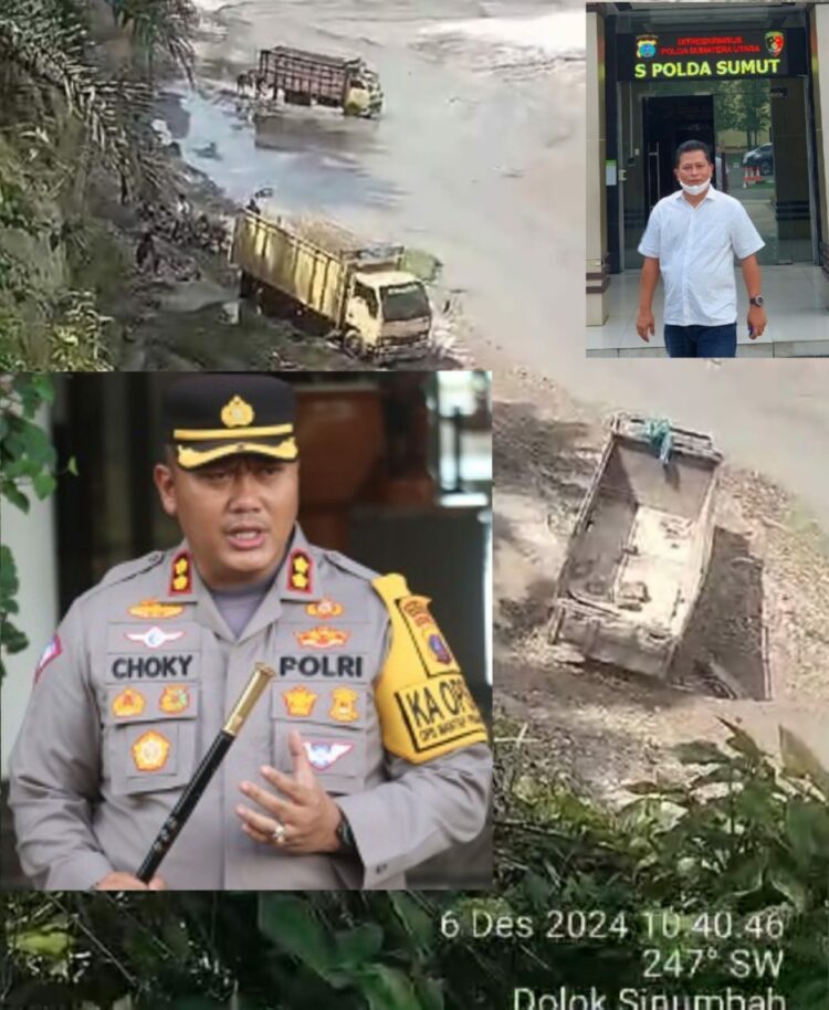 Lokasi tambang ilegal yang sedang beroperasi di Desa Pematang Kerasaan, Kecamatan Bandar, Kabupaten Simalungun berhasil ditemukan tim Mitrapolri.com pada Jumat 06/12/2024. (Foto. Dok/Mitrapolri.com)