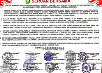 Forum Komunikasi Pimpinan Daerah (Forkopimda) Sabang mengeluarkan seruan bersama.