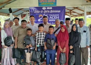 Dewan Pimpinan Daerah (DPD) Sekber Wartawan Indonesia (SWI) Kabupaten Aceh Barat menggelar Zikir dan Doa Bersama dalam rangka mengenang 20 tahun Tsunami Aceh di Gampong Pancasila Kuta Padang Kecamatan Johan Pahlawan, Kamis (26/12/2024).