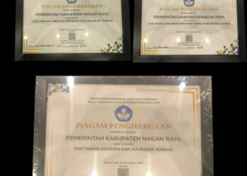 Pemerintah Kabupaten (Pemkab) Nagan Raya mendapatkan apresiasi prestasi gemilang di bidang pendidikan, pada Malam Puncak Apresiasi Pendidikan Tahun 2024 Implementasi Program Prioritas Kemendikbudristek yang diselenggarakan di Hotel Hermes Palace, Banda Aceh, Minggu (29/12/2024), Pemkab Nagan Raya menerima tiga penghargaan bergengsi.