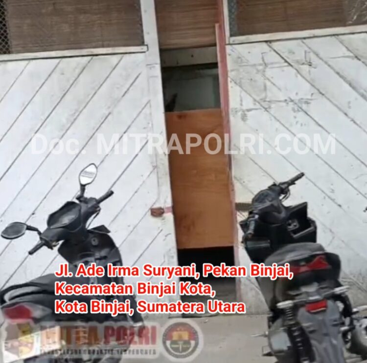 Salah satu lokasi judi yang kebal hukum di Jl. Ade Irma Suryani Pekan Binjai, Kota Binjai, Sumatera Utara. (Foto. Dok/Mitrapolri.com)