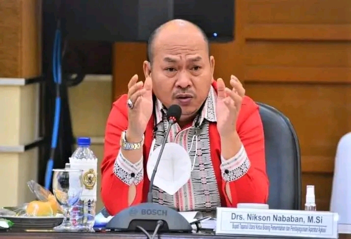 Drs.Nikson Nababan.M.si Ketua Umum Tim pemenangan paslon Bupati/Wakil Bupati Tapanuli nomor urut 01 Satika Simamora - Sarlandy Hutabarat