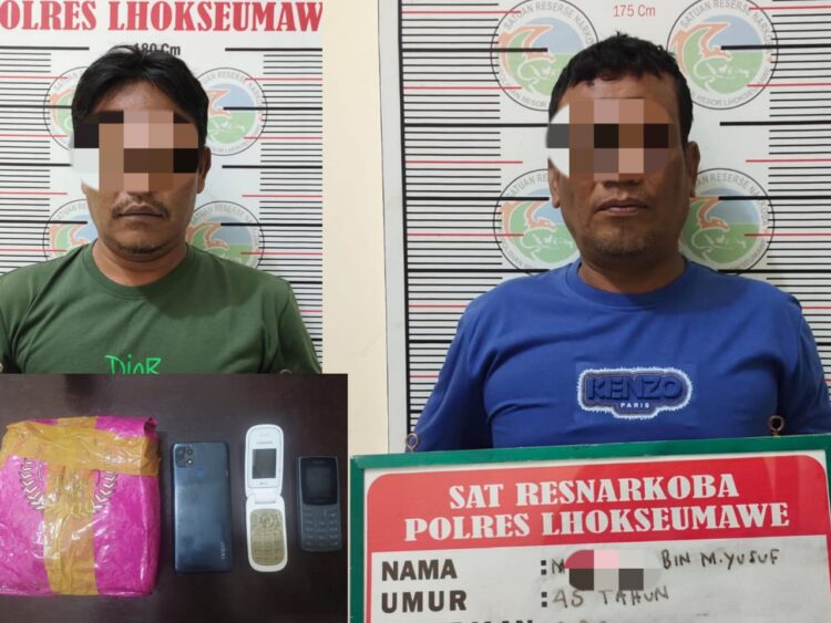 Dua pelaku pengedar narkoba ditangkap polres lhokseumawe