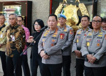 Ketua Komisi Pemberantasan Korupsi (KPK) RI, Setyo Budiyanto, bersama jajarannya bertemu dengan Kapolri Jenderal Listyo Sigit Prabowo beserta pejabat utama Mabes Polri.