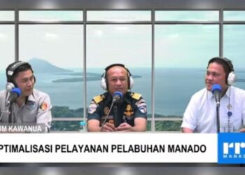 Kasat Narkoba Polresta Manado, AKP Hilman Muthalib, bersama Kasi Humas Polresta Manado Iptu Agus Haryono, Kapolsek Pelabuhan Polresta Manado, Ipda Juan Rumbajan serta Kepala KSOP Manado, turut berpartisipasi dalam kegiatan Forum Kawanua yang diselenggarakan oleh RRI Kota Manado.