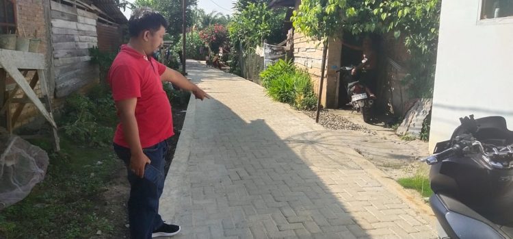 Pantauan Proyek pembangunan jalan lingkungan di Nagori Tanjung Pasir, Kecamatan Tanah Jawa, Kabupaten Simalungun