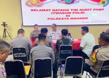 Tim Itwasum (Inspektorat Pengawasan Umum) Polri melakukan kunjungan ke Polresta Manado pada Rabu (12/2/2025) untuk melaksanakan audit terhadap Pendapatan Negara Bukan Pajak (PNBP).