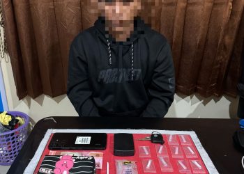 polisi mengamankan seorang pria berinisial AR (38) beserta barang bukti sabu seberat 3,44 gram, beberapa waktu yang lalu.