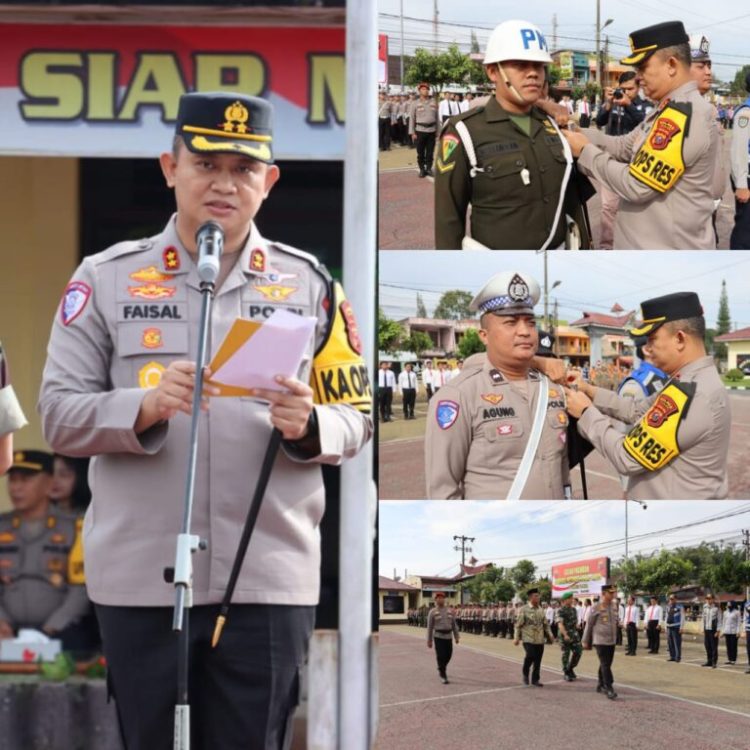 Kepolisian Resor (Polres) Dairi bersama Forum Koordinasi Pimpinan Daerah (Forkopimda) menggelar Apel Gelar Pasukan Operasi Ketupat Toba 2025 di Halaman Mapolres Dairi, Kamis (20/3/2025). Apel ini menjadi langkah awal dalam memastikan kesiapan personel serta sarana dan prasarana dalam pengamanan arus mudik dan perayaan Idul Fitri 1446 H.
