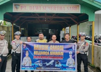 Unit Keamanan dan Keselamatan (Kamsel) Satlantas Polresta Palangka Raya mendatangi Kantor Travel Sumertha Sari, Jum’at (21/3/2025).