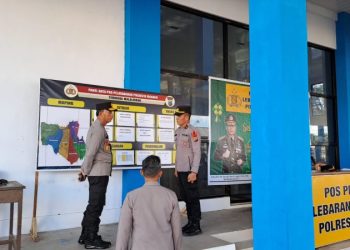 Waka Polda Sulawesi Utara, Brigjen Pol Bahagia Dachi, melakukan pengecekan kesiapan personel di Pos Pelayanan Terminal Malalayang, Pada hari Rabu, 26 Maret 2026, pukul 15.05 WITA.