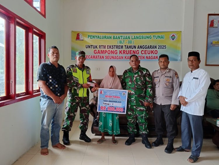 Penyerahan BLT dan pasar murah ini dilaksanakan di kantor Desa setempat dan diserahkan langsung oleh Keuchik Abdul Muthalib yang disaksikan oleh Ketua Tuha Peut Salmawi dan didampingi oleh Babinsa Koramil Seunagan serta Bhabinkamtibmas Polsek Seunagan.