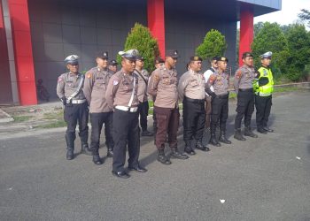Polresta Palangka Raya menggelar apel kesiapan pengamanan kompetisi Liga IV Kalimantan Tengah, Selasa (8/4/2025).