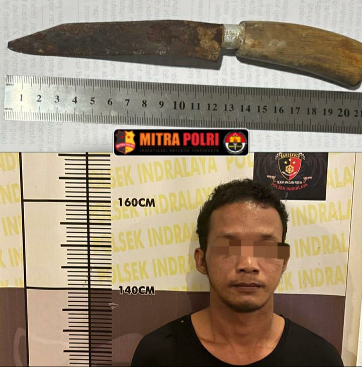 Seorang pria berinisial A.Y. (28), warga Desa Sungai Lebung, Kecamatan Pemulutan Selatan, Kabupaten Ogan Ilir, diamankan oleh jajaran Polsek Indralaya setelah melakukan aksi penusukan terhadap seorang pria hingga mengalami luka serius