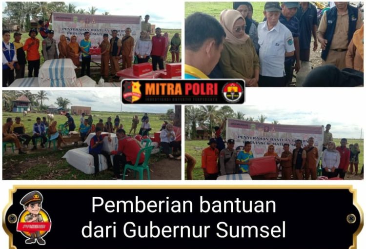 Pada hari Senin (14/04), Dinas Sosial Provinsi Sumsel melaksanakan kegiatan penyaluran bantuan kepada korban bencana angin puting beliung di Desa Pulau Negara, Kecamatan Pemulutan Barat, Kabupaten Ogan Ilir.