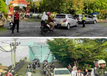 Sebanyak 151 personel Polres OKI diterjunkan ke jalan dalam kegiatan police hazard atau strong point yang dilaksanakan serentak diberbagai titik rawan kemacetan di Kota Kayuagung pada Senin (14/4/2025) pagi.