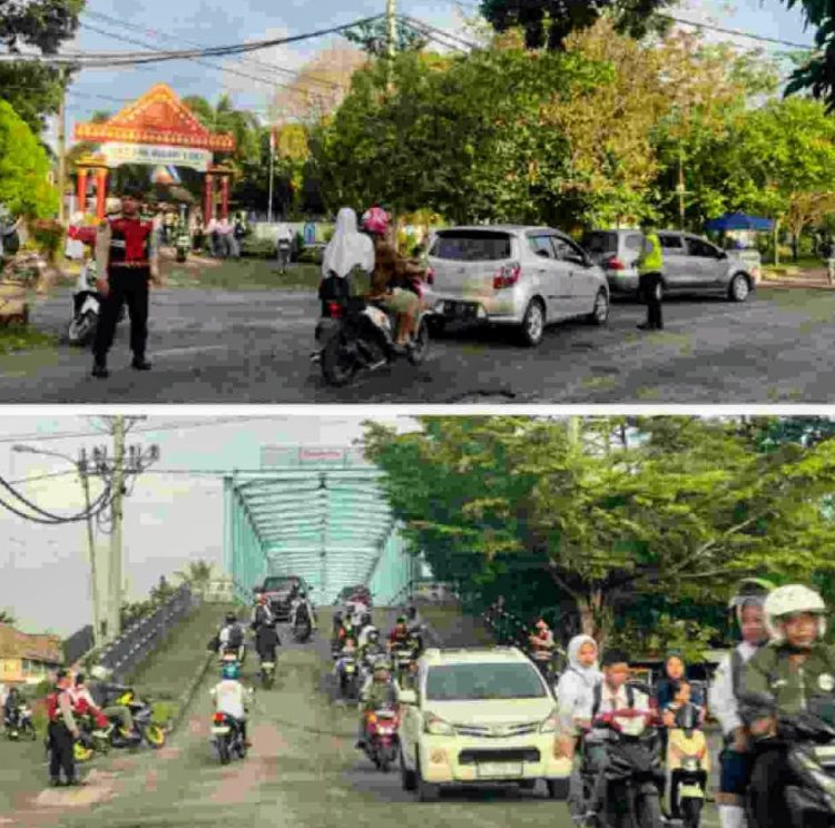 Sebanyak 151 personel Polres OKI diterjunkan ke jalan dalam kegiatan police hazard atau strong point yang dilaksanakan serentak diberbagai titik rawan kemacetan di Kota Kayuagung pada Senin (14/4/2025) pagi.