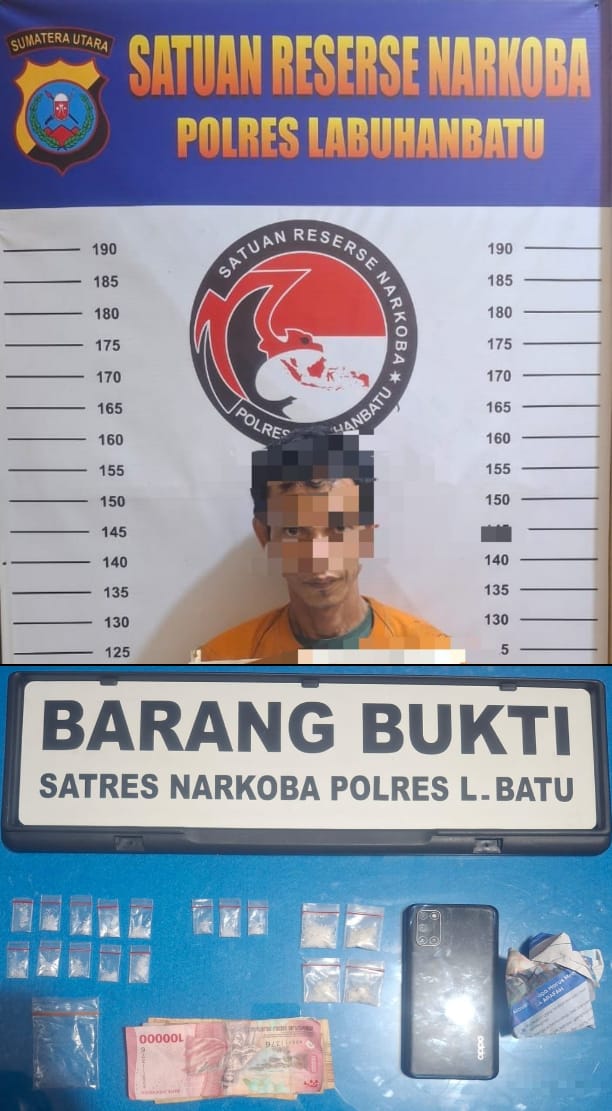 Dalam penggerebekan yang dipimpin langsung oleh Kanit II Satres Narkoba IPDA R. Situngkir, S.H., petugas berhasil mengamankan seorang pria berinisial AP alias INCEK (40), warga Jalan Sirandorung Gang Ketapel, Kelurahan Sirandorung, Kecamatan Rantau Utara.
