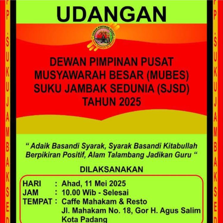 Mubes I Suku Jambak Sedunia di Kota Padang.