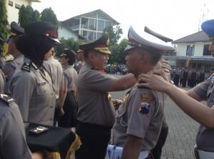166 Anggota Polrestabes Naik Pangkat