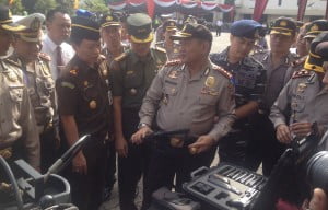 Jelang Lebaran Polrestabes Semarang Gelar Pasukan