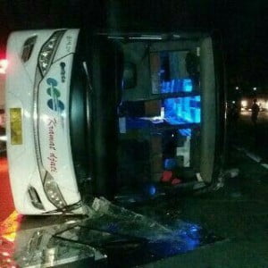 Bus Kramat Djati Tabrak Kontainer,8 orang Meninggal Dunia